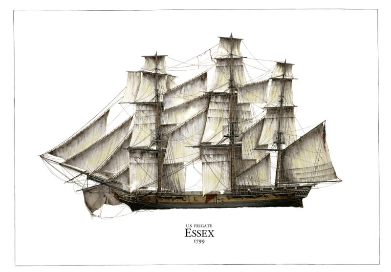 US Frigate Essex 1799 by Tony Fernandes